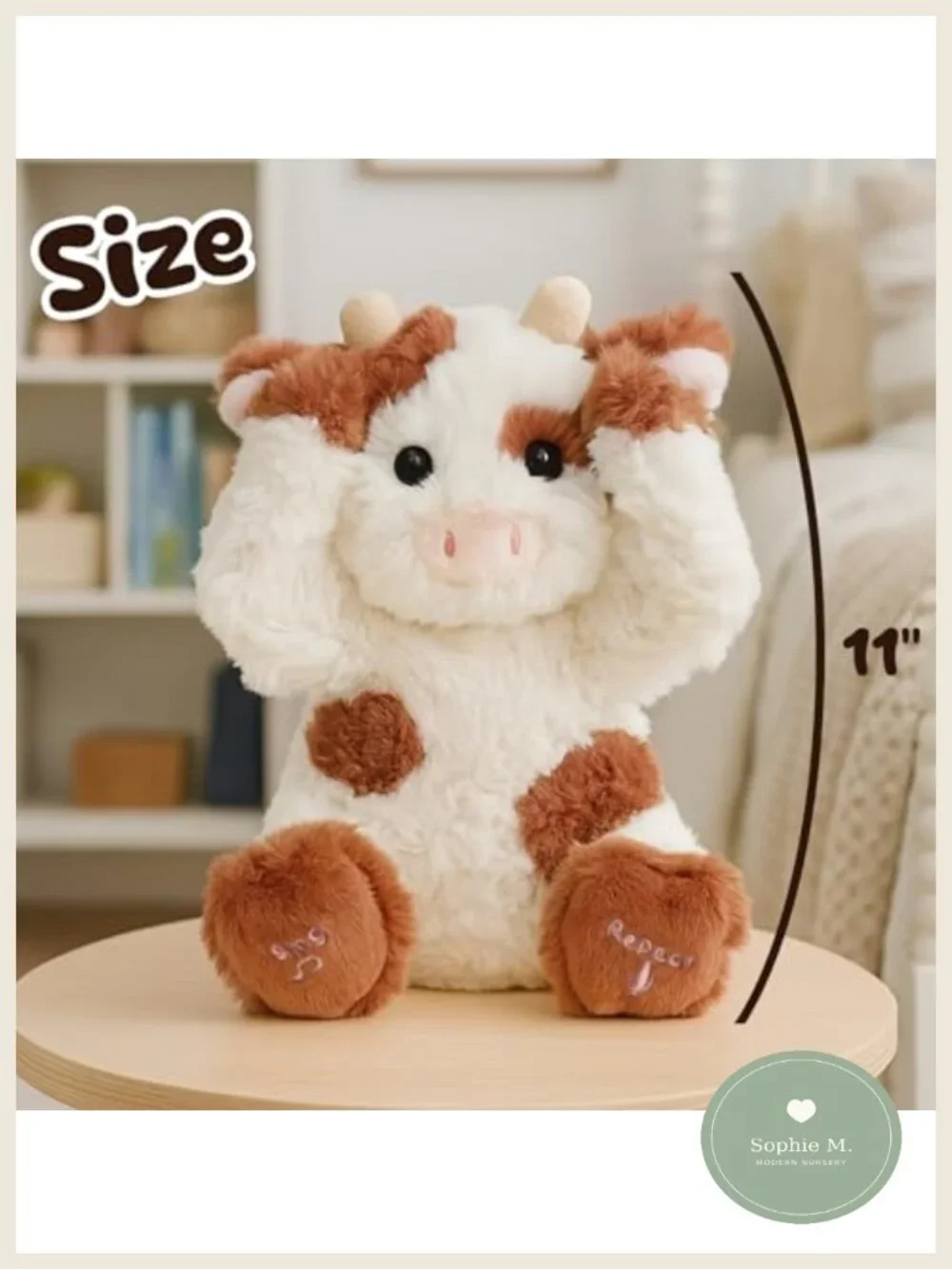 Interactive Cow Plush Toy Repeats What You Say Singing Stuffed Animal
